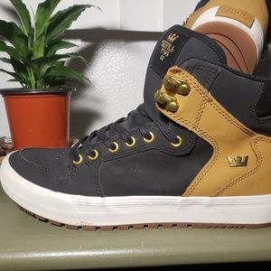 Supra Vaider CW Black and tan skate shoes